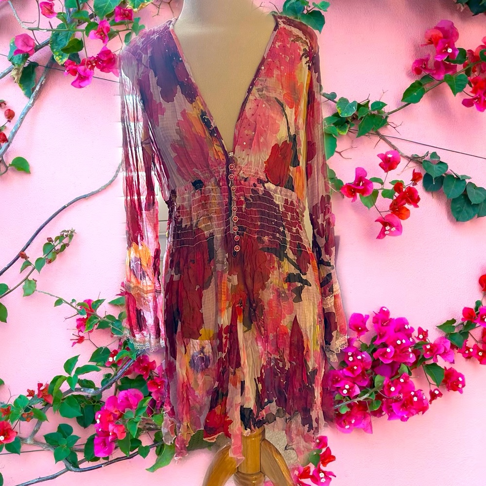 V Christina Floral Top